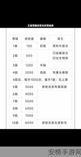 王者荣耀手游2025年亲密关系系统全面升级，等级解锁新福利揭秘！