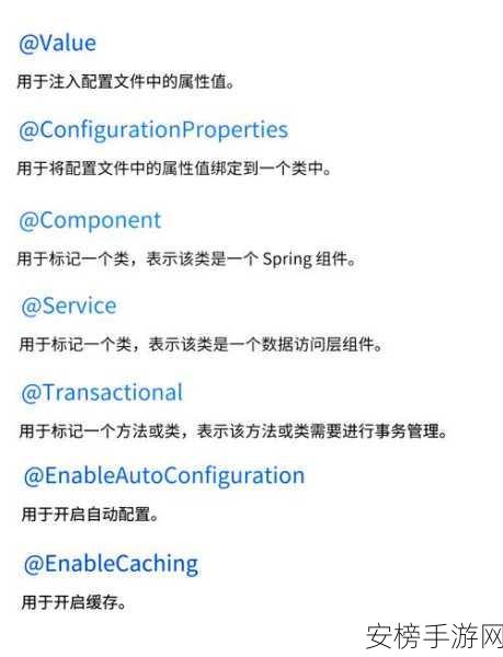 手游开发者必看！SpringBoot宝典揭秘，50个提升手游后端效率的必备注解