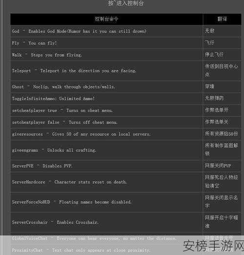 探秘方舟生存进化，代码秘籍与输入指南