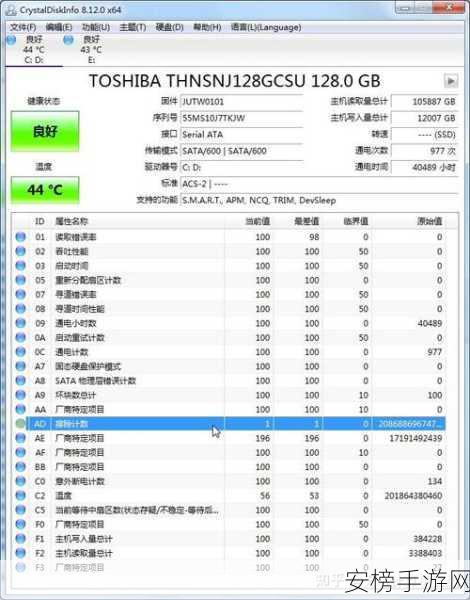 crystaldiskmark：硬盘速度测试工具